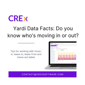 Yardi Data Facts: Working with Rent Roll Move-In Lease-to and Move-Out Dates.
