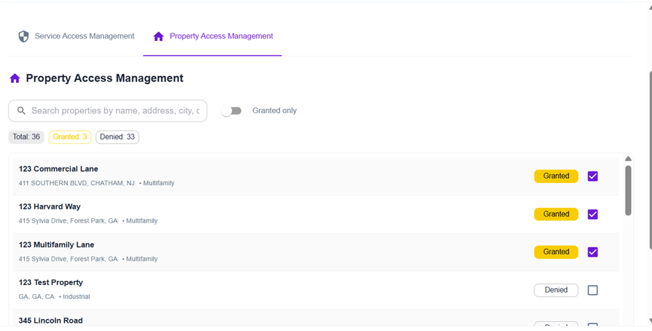 Property level security implementation